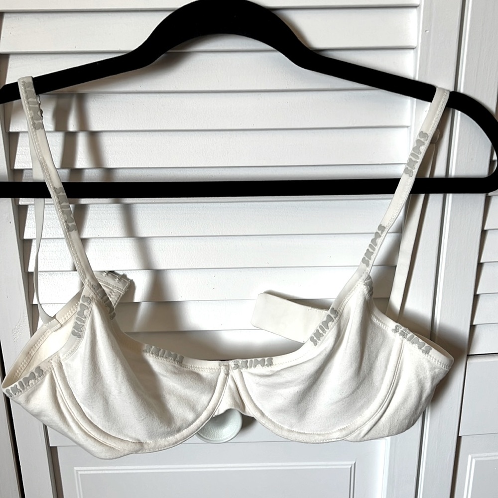 SKIMS cotton logo underwire demi bra